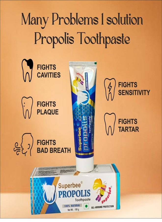 Superbee Propolis Toothpaste Combo Pack (2 x 100 gm) | Natural Herbal Toothpaste with Propolis & Honey - Image 3
